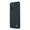 BMW BMHCS21MSILNA Silicone Signature cietais apvalks Samsung Galaxy S21+, tumši zilā