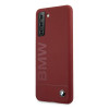 BMW BMHCS21MSLBLRE Silicone Signature Logo vāciņš Samsung Galaxy S21+ ierīcei, sarkans