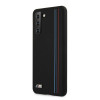 BMW BMHCS21MSIVTBK Silicone Stripes M Collection silikona maciņš Samsung Galaxy S21+, melns