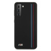 BMW BMHCS21MSIVTBK Silicone Stripes M Collection silikona maciņš Samsung Galaxy S21+, melns