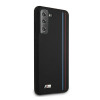 BMW BMHCS21MSIVTBK Silicone Stripes M Collection silikona maciņš Samsung Galaxy S21+, melns
