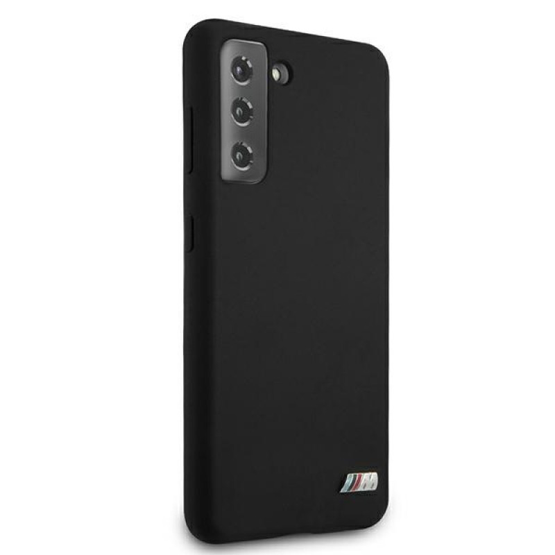 BMW BMHCS21MMSILBK Silicone M Collection vāciņš Samsung Galaxy S21+, melns