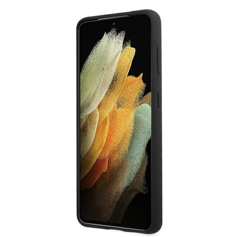 BMW BMHCS21MMSILBK Silicone M Collection vāciņš Samsung Galaxy S21+, melns