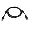 Eaton Tripp Lite Series USB 2.0 A–B kabelis ar ferīta slazdiem (M/M), 1,83 m (6 ft), melns