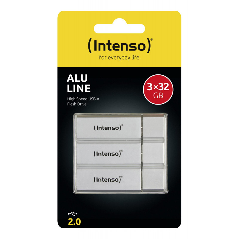Intenso 3521483 USB zibatmiņas disks, 32 GB, USB Type-A 2.0, sudraba
