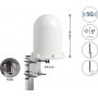 Delock 60769 5G LTE antena, N ligzda, 3-5 dBi, fiksēta daudzvirzienu, sienas un masta montāža, āra, balta, 14.2 cm