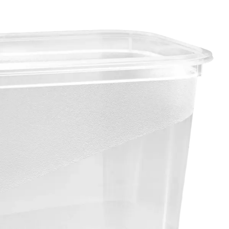 keeeper Fredo Fresh pārtikas trauku komplekts, 3 x 1,0 L, taisnstūrveida, caurspīdīga pamatne, pelēks vāks