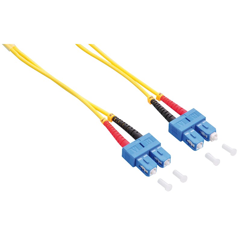 LogiLink FP0SC10 optiskās šķiedras savienojuma kabelis SC/SC OS2 9/125 µm Duplex, 10 m, dzeltens