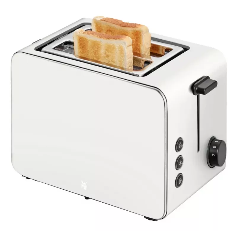 WMF Stelio 414210001 Grilēšanas ierīce, 2 šķēles, nerūsējošais tērauds, Paper Grey, 1050 W