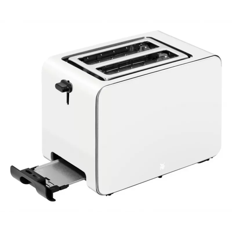 WMF Stelio 414210001 Grilēšanas ierīce, 2 šķēles, nerūsējošais tērauds, Paper Grey, 1050 W