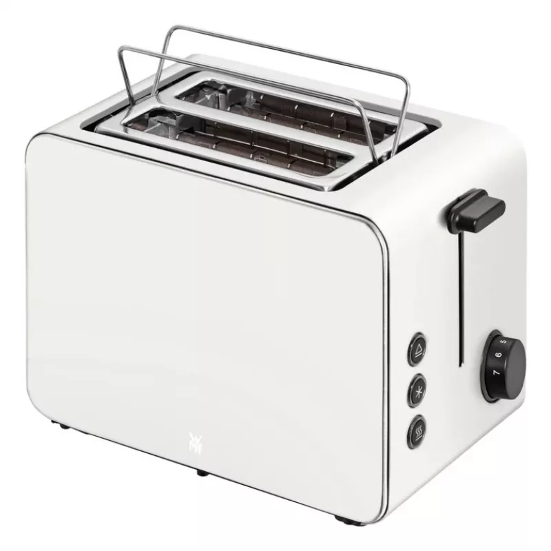 WMF Stelio 414210001 Grilēšanas ierīce, 2 šķēles, nerūsējošais tērauds, Paper Grey, 1050 W