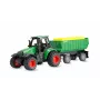 Amewi metāla traktors ar piekabi, 1:64, RTR, zaļš