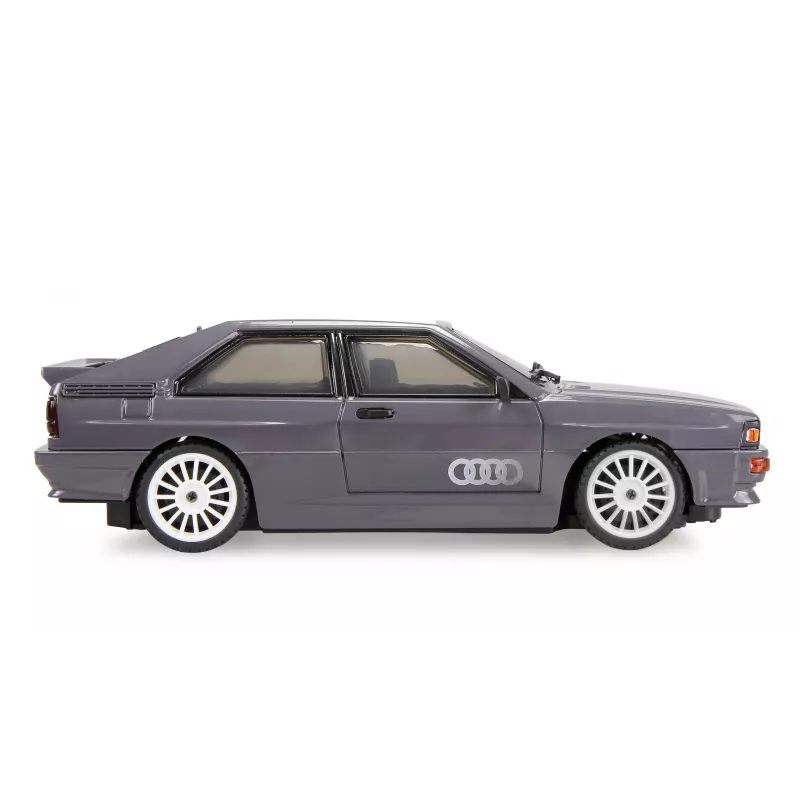 Amewi Audi quattro 1980 on-road/drift žiro RC auto, 4WD, 1:28, RTR, pelēks