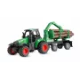 Amewi metāla traktors ar mežizstrādes piekabi, 1:64, RTR, zaļš