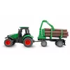 Amewi metāla traktors ar mežizstrādes piekabi, 1:64, RTR, zaļš