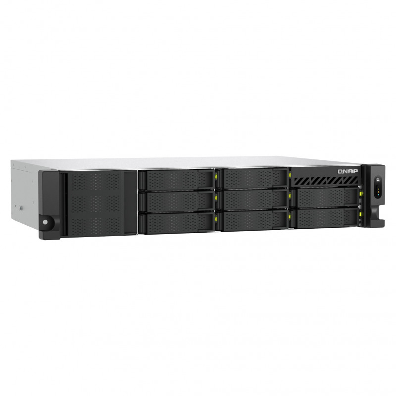 QNAP TS-h1073BXeU-RP-8G 2U stiprinājuma NAS, Ryzen Embedded V1780B, 8 GB DDR4, redundanta barošanas bloks