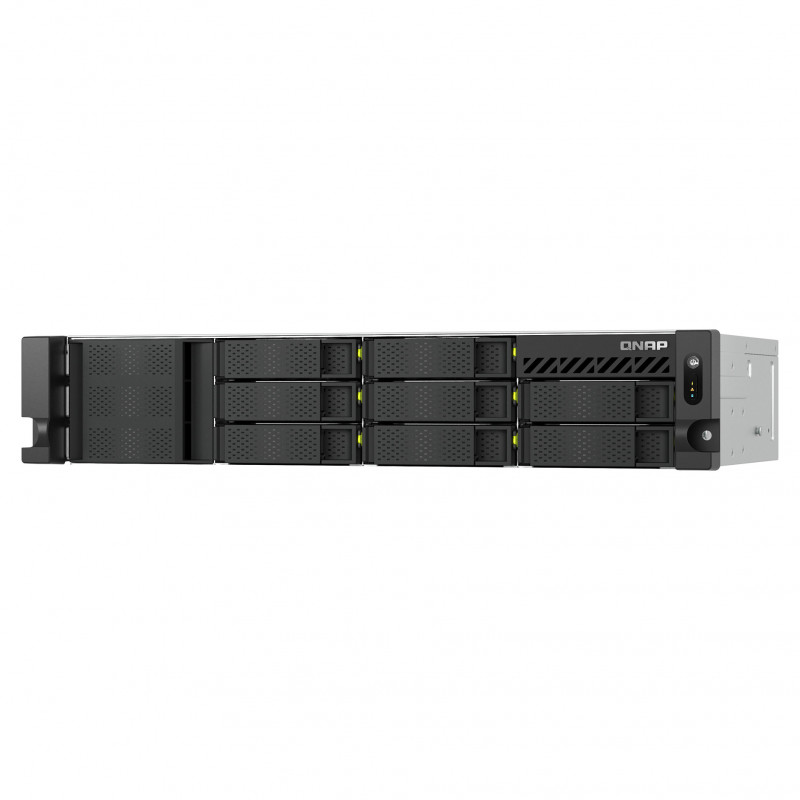 QNAP TS-h1073BXeU-RP-8G 2U stiprinājuma NAS, Ryzen Embedded V1780B, 8 GB DDR4, redundanta barošanas bloks
