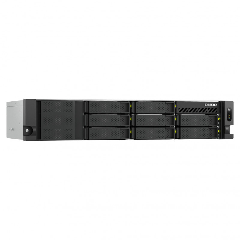QNAP TS-h1073BXeU-RP-8G 2U stiprinājuma NAS, Ryzen Embedded V1780B, 8 GB DDR4, redundanta barošanas bloks