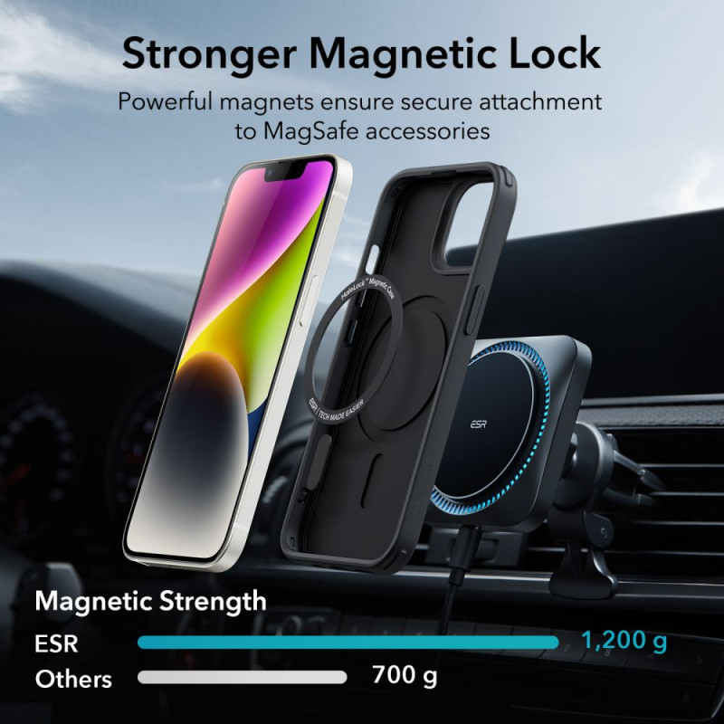 ESR Classic Hybrid HaloLock MagSafe vāciņš Apple iPhone 14 Plus / 15 Plus, ESR564, melns