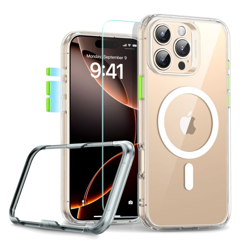ESR Classic Pro Set HaloLock MagSafe futrālis ar rūdītu stiklu Apple iPhone 16 Pro Max, caurspīdīgs