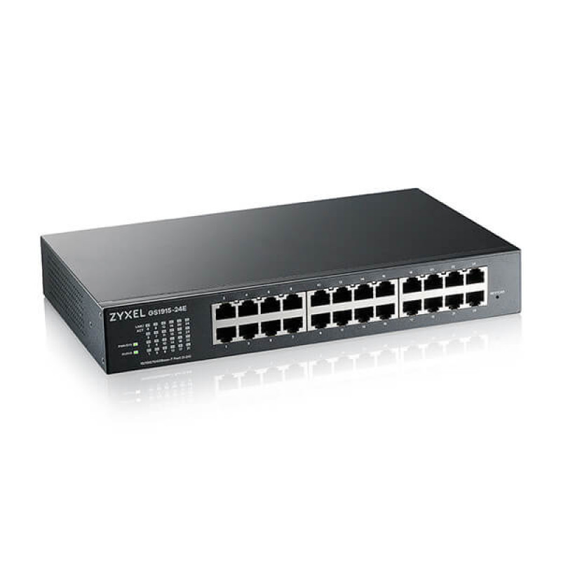 Zyxel GS1915-26v2 26 portu GbE viedais komutators, 24x GbE RJ45 un 2x SFP, uzstādāms statīvā, bezventilatora (GS1915-26V2-EU0101F)