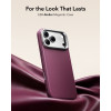 ESR Leather Kickstand MagSafe vāciņš Apple iPhone 17 Pro / 18 Pro, Deep Burgundy