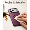 ESR Leather Kickstand MagSafe vāciņš Apple iPhone 17 Pro / 18 Pro, Deep Burgundy