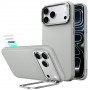 ESR ādas maciņš ar statīvu MagSafe Apple iPhone 17 Pro / 18 Pro, pelēks