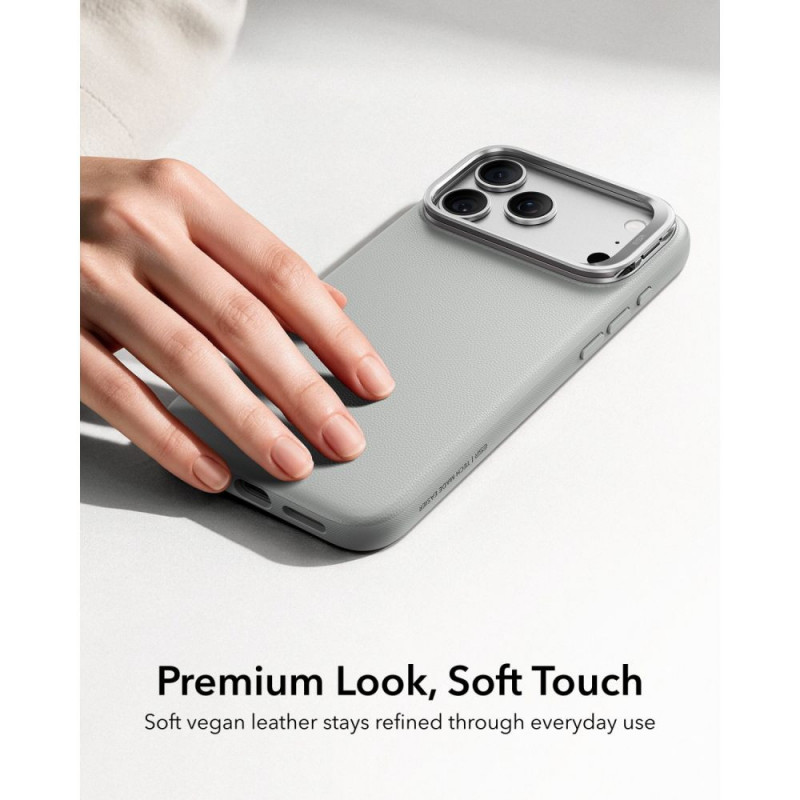 ESR ādas maciņš ar statīvu MagSafe Apple iPhone 17 Pro / 18 Pro, pelēks