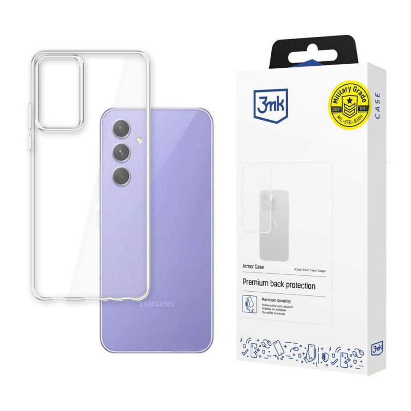 3MK Armor Case Samsung Galaxy A54 5G triecienu absorbējošs futrālis, caurspīdīgs, 3MK4565