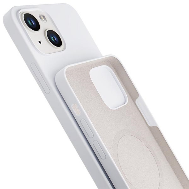 3MK Hardy Case MagSafe Apple iPhone 14 Plus / 15 Plus silikona maciņš, balts