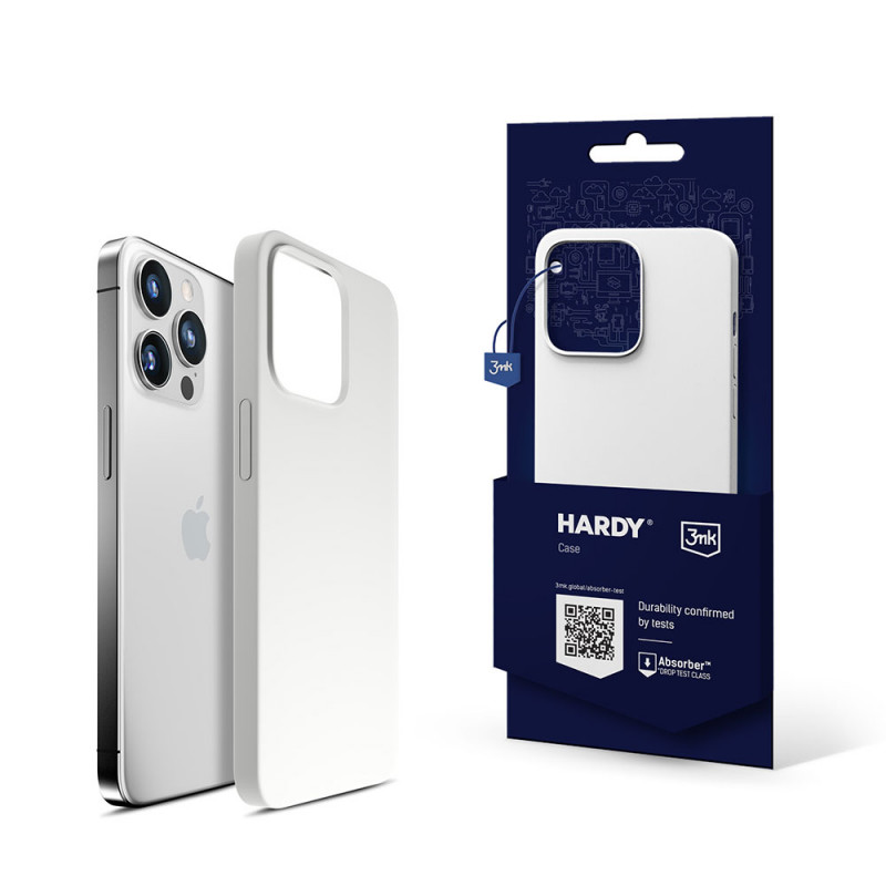 3MK Hardy Case MagSafe Apple iPhone 14 Pro Max silikona futrālis, balts