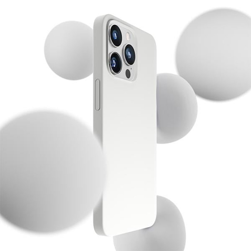 3MK Hardy Case MagSafe Apple iPhone 14 Pro Max silikona futrālis, balts