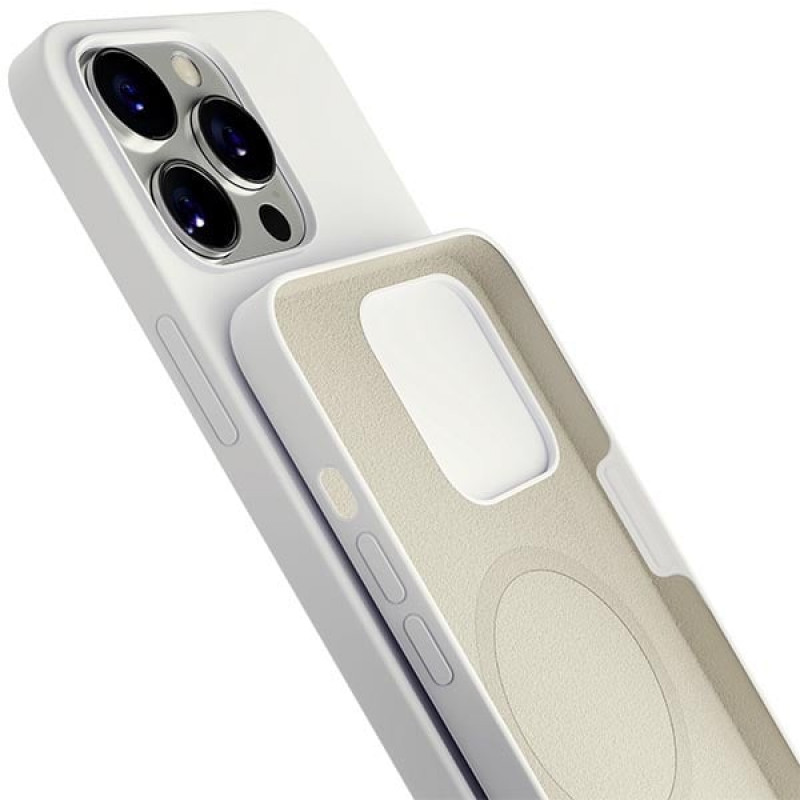 3MK Hardy Case MagSafe Apple iPhone 14 Pro Max silikona futrālis, balts