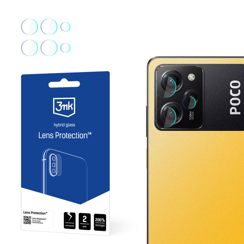 3MK Lens Protect POCO X5 Pro 5G kameras objektīva aizsargs (4 gab.), 3MK4630