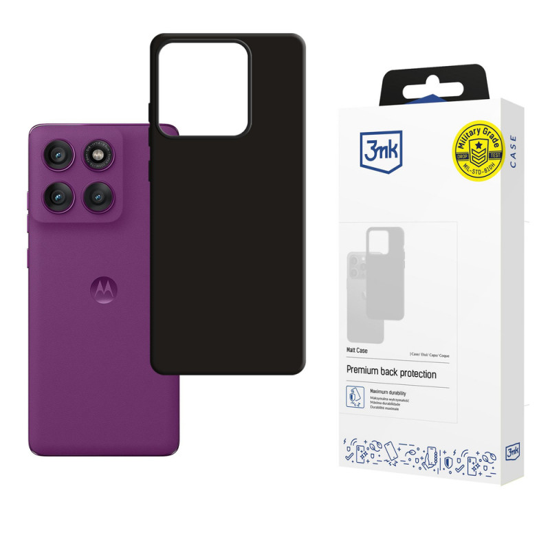 3MK Matt Case vāciņš Motorola Edge 60 Pro, matēti melns