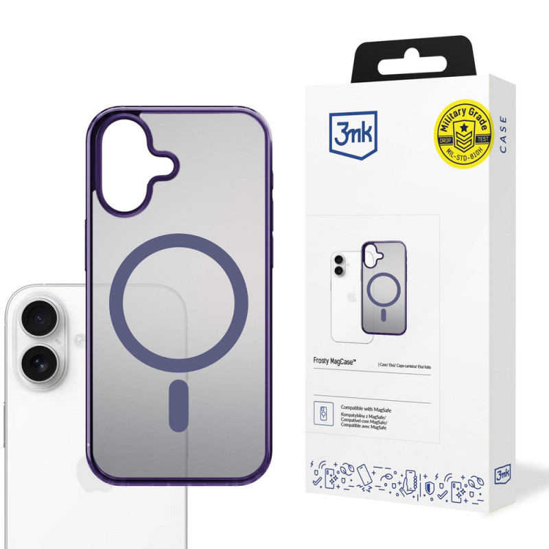 3MK Frosty MagCase Apple iPhone 17 maciņš, purpura