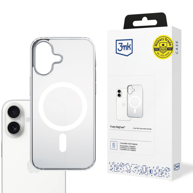 3MK Frosty MagCase Apple iPhone 17 maciņš, balts