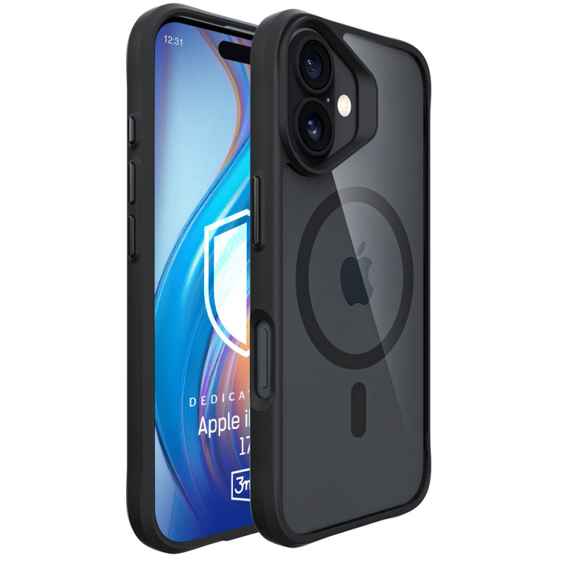 3MK Satin Armor MagCase Apple iPhone 17 vāciņš, melns
