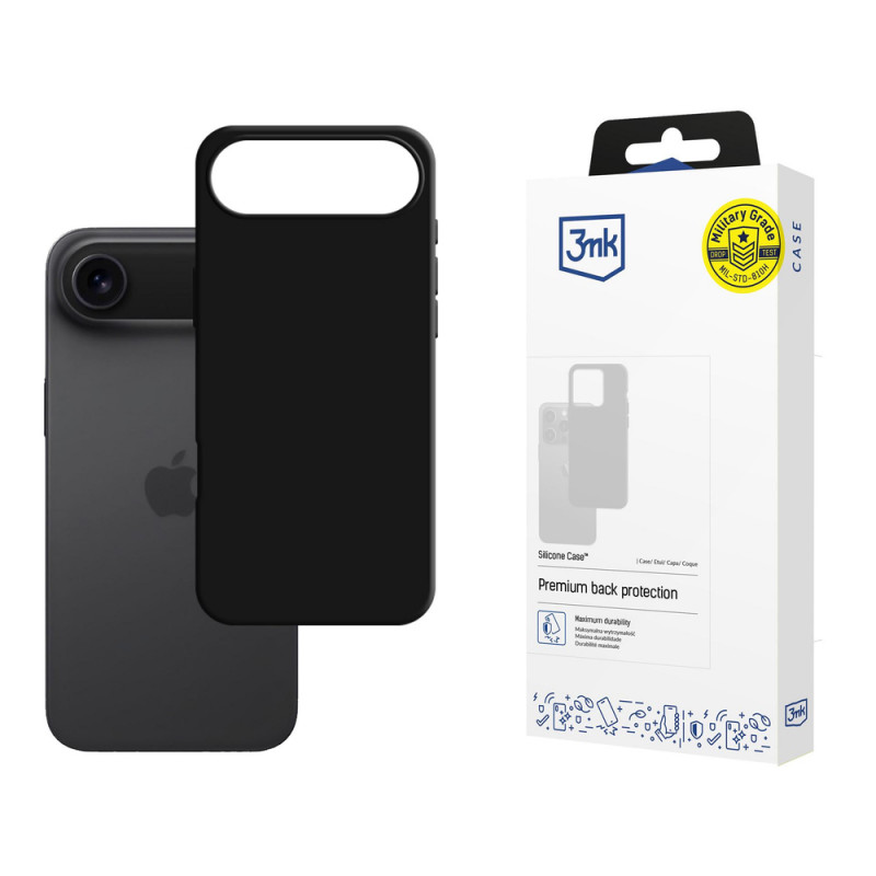 3MK Silicone Case Apple iPhone Air vāciņš, melns