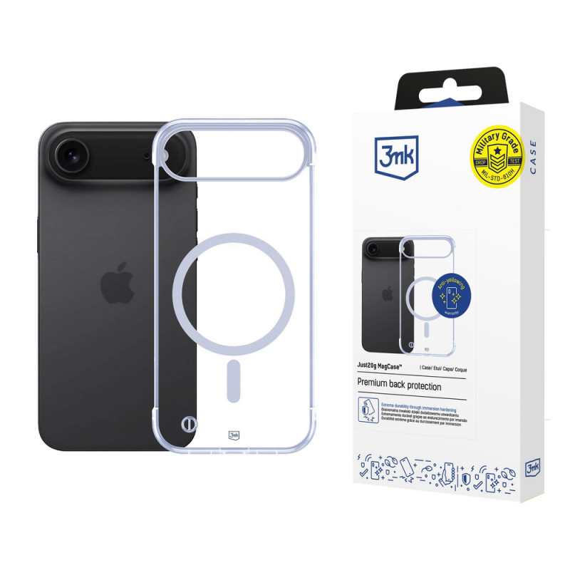 3MK Just20g MagCase vāciņš Apple iPhone Air, caurspīdīgs
