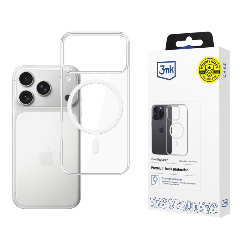 3MK Clear MagCase vāciņš Apple iPhone 17 Pro, caurspīdīgs