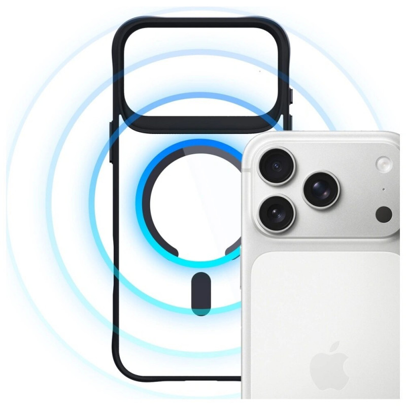 3MK Satin Armor MagCase vāciņš Apple iPhone 17 Pro, caurspīdīgi melns