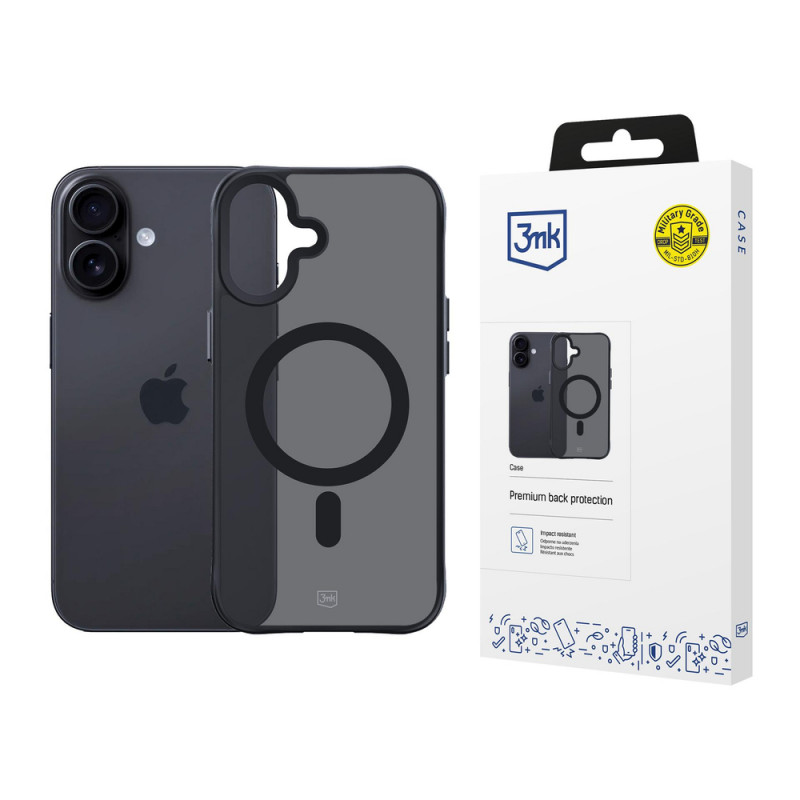 3MK Smoke Matt MagCase vāciņš Apple iPhone 17, melns