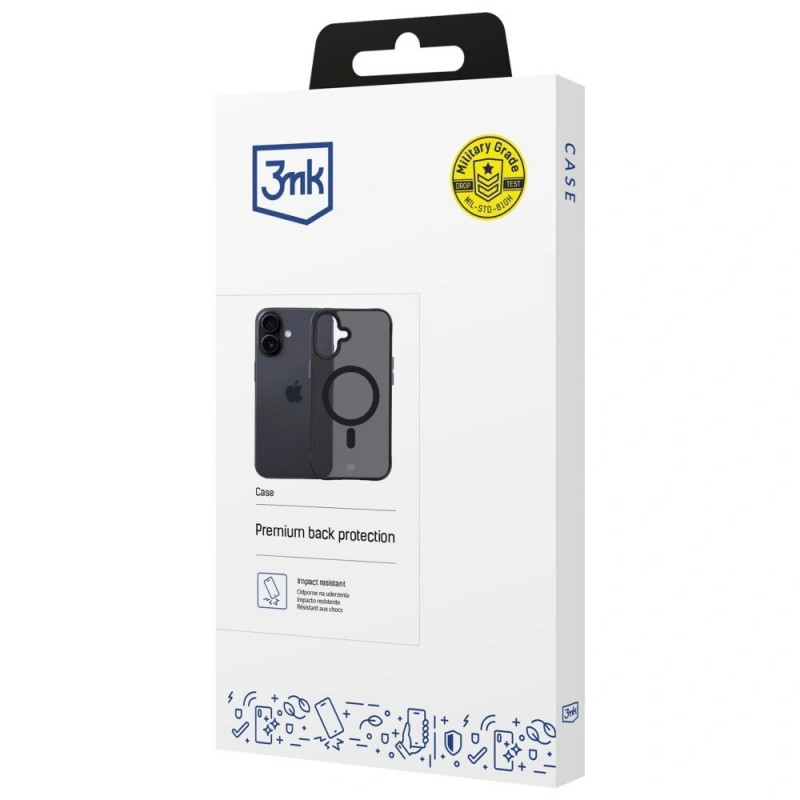 3MK Smoke Matt MagCase vāciņš Apple iPhone 17, melns