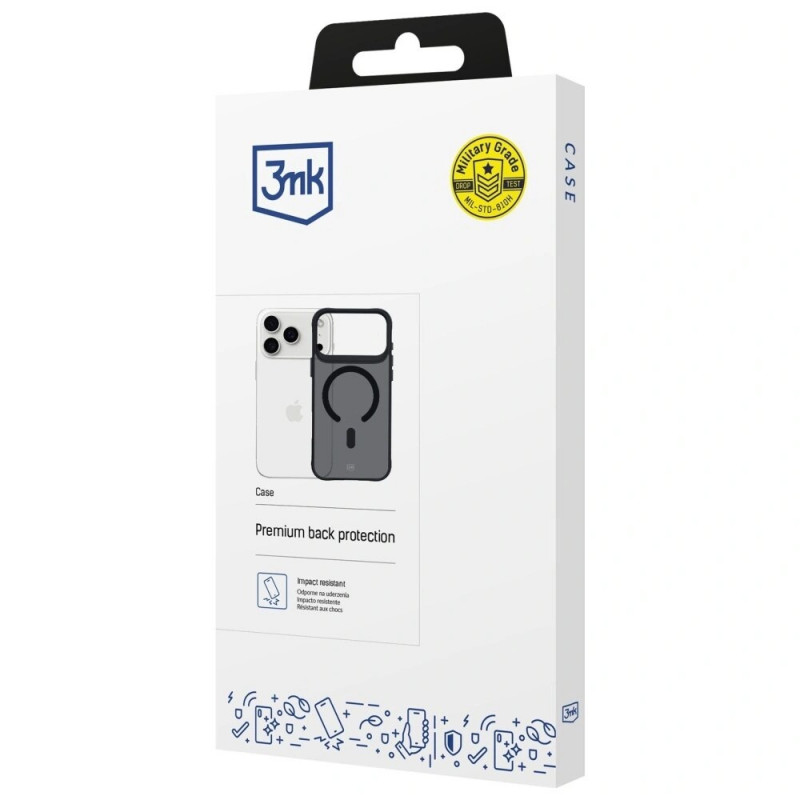3MK Smoke Matt MagCase vāciņš Apple iPhone 17 Pro, melns