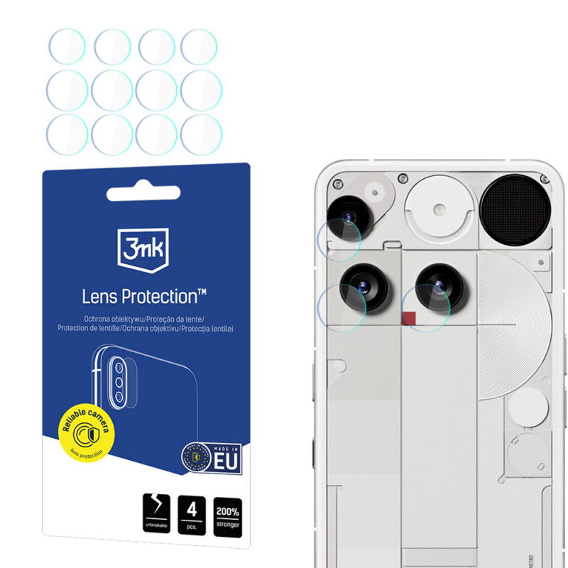 3MK Lens Protection Nothing Phone (3) kameras objektīva aizsargs (4 gab.)