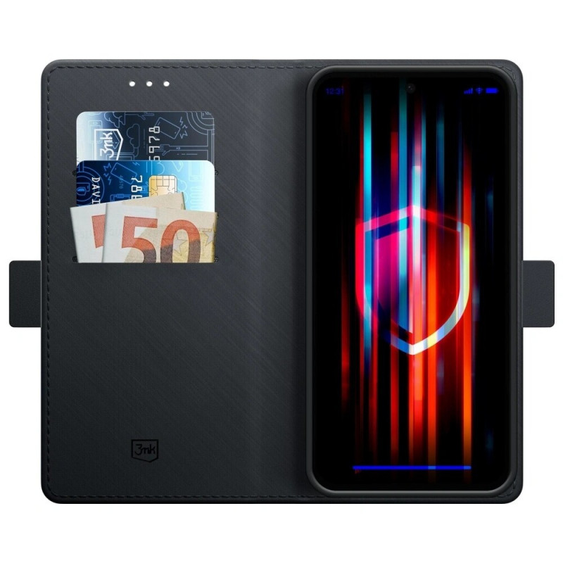 3MK Wallet Case vāciņš Samsung Galaxy S25 FE, melns