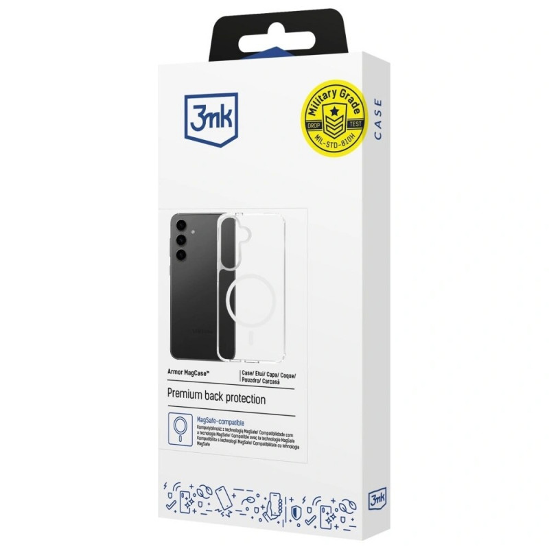 3MK Armor MagCase Samsung Galaxy S25 FE, caurspīdīgs