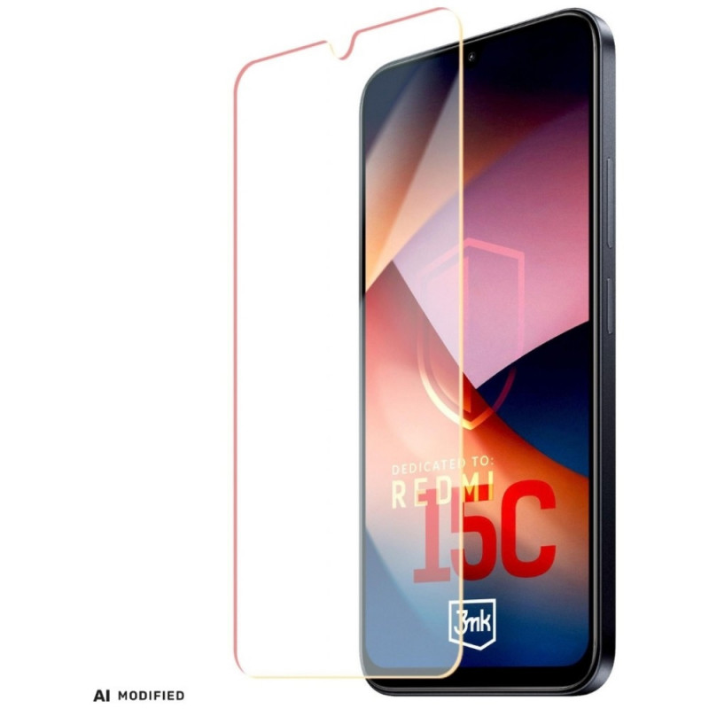 3MK HardGlass rūdītais stikls priekš Redmi 15C 4G / 5G (171 mm) / Poco C85 4G